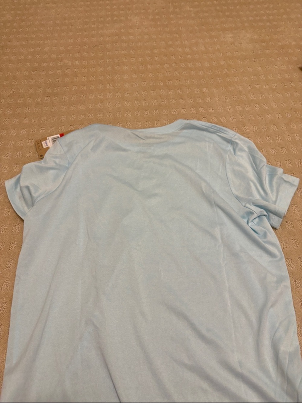 Nike Women’s Pale Blue Short Sleeve Crew Tee with Swoosh - Picture 4 of 4